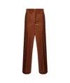 Nine Minutes Belt-loop Casual Pants In Brown