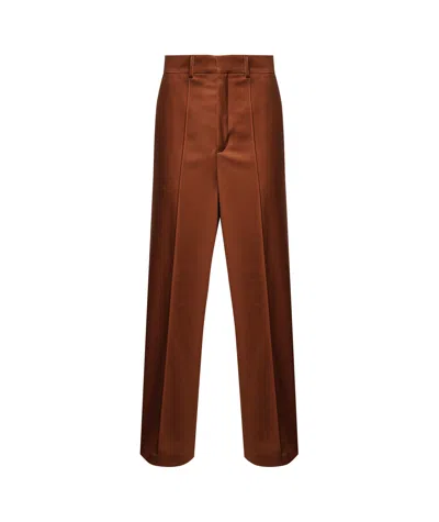 Nine Minutes Belt-loop Casual Pants In Brown