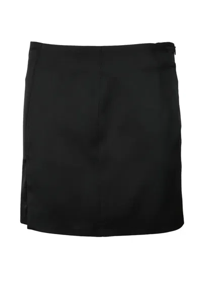 Nine Minutes Black Straight Polyester Mini Skirt