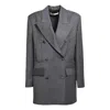 Nine Minutes Double-breasted Viscose Twill Blazer