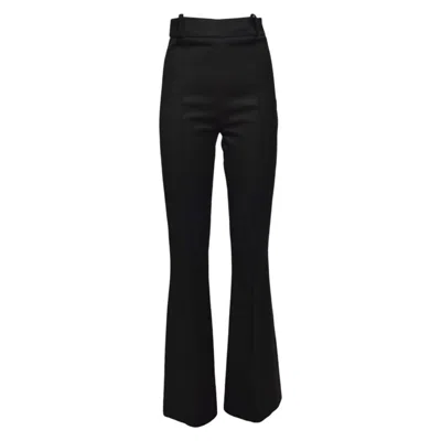 Nine Minutes High-waisted Flannel Trousers With Flared Hem