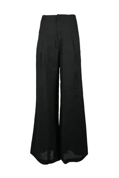 Nine Minutes Linen Trousers - Black