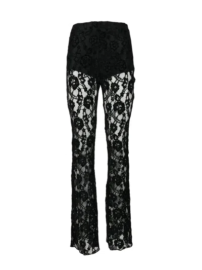 Nine Minutes Nineminutes Samba Lace Trousers - Black