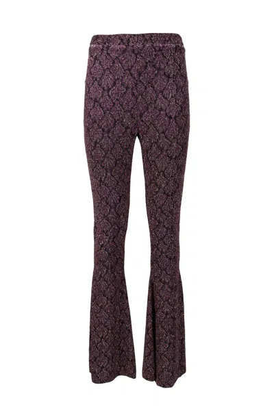 Nine Minutes Nineminutes Samba Trousers Purple In Brown