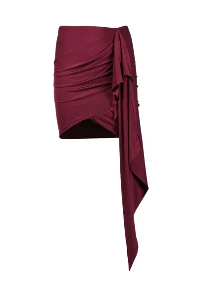Nine Minutes Red Polyester Skirt