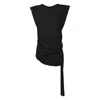 Nine Minutes Short T-shirt Dress In Soft Black Cotton Jersey