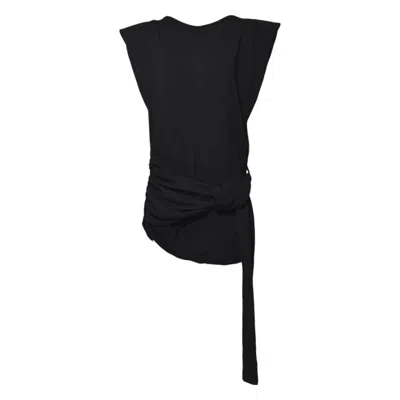 Nine Minutes Short T-shirt Dress In Soft Black Cotton Jersey