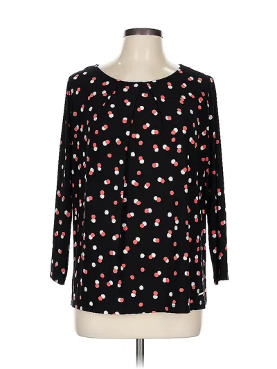 Pre-owned Nine West 3/4 Sleeve Blouse In Black
