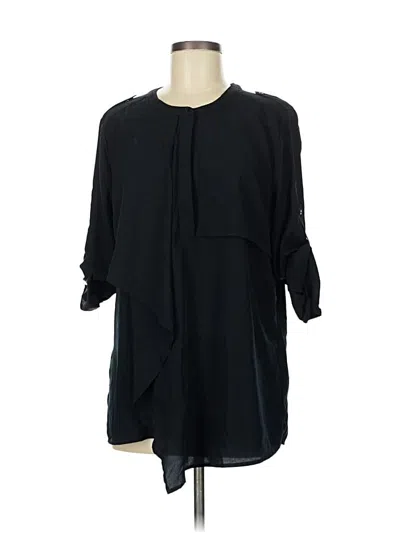Pre-owned Nine West 3/4 Sleeve Blouse In Black