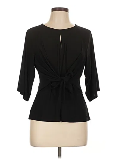 Pre-owned Nine West 3/4 Sleeve Blouse In Black