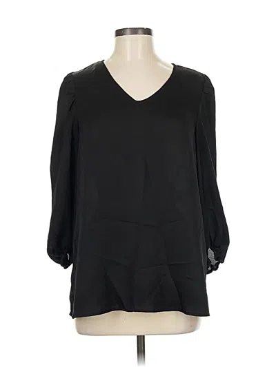 Pre-owned Nine West 3/4 Sleeve Blouse In Black