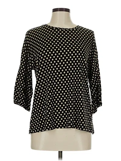 Pre-owned Nine West 3/4 Sleeve Blouse In Black