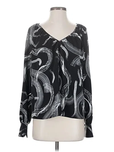 Pre-owned Nine West 3/4 Sleeve Blouse In Black