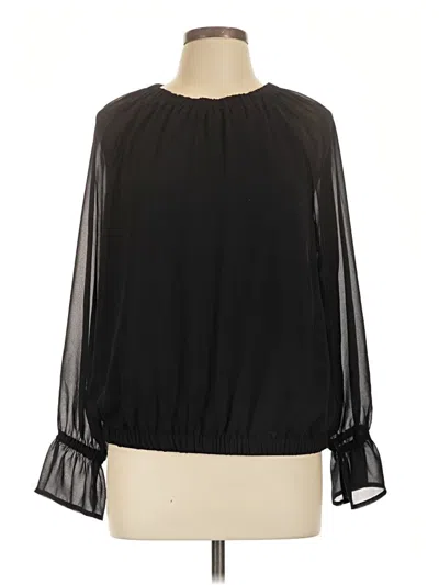 Pre-owned Nine West 3/4 Sleeve Blouse In Black