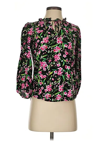 Pre-owned Nine West 3/4 Sleeve Blouse In Black