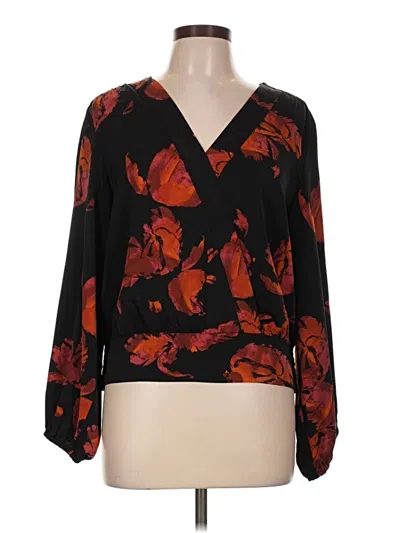 Pre-owned Nine West 3/4 Sleeve Blouse In Black