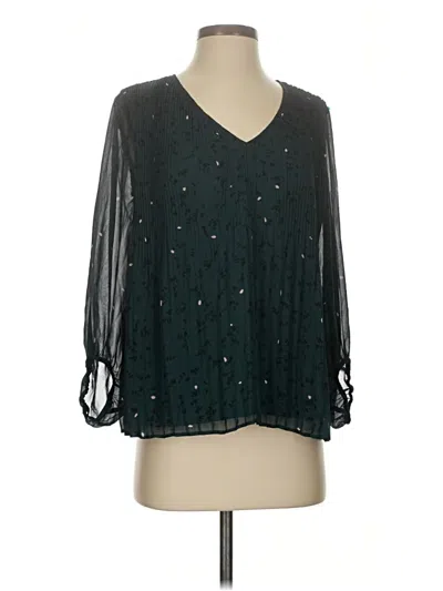 Pre-owned Nine West 3/4 Sleeve Blouse In Blue