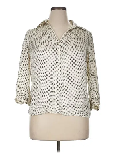 Pre-owned Nine West 3/4 Sleeve Blouse In Ivory