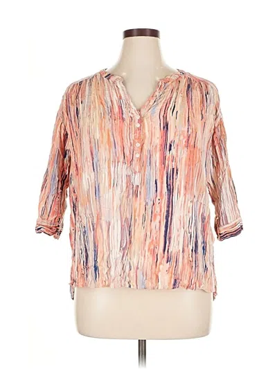 Pre-owned Nine West 3/4 Sleeve Blouse In Orange