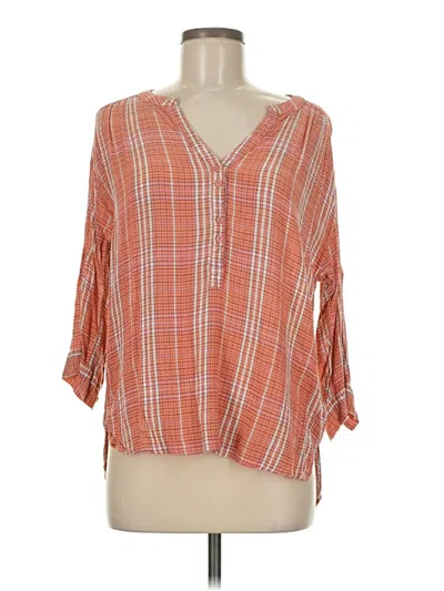 Pre-owned Nine West 3/4 Sleeve Blouse In Orange