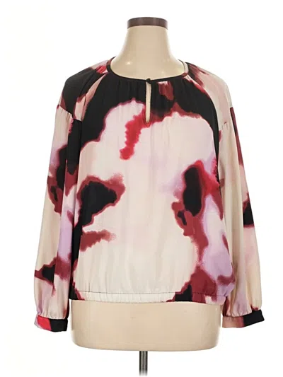 Pre-owned Nine West 3/4 Sleeve Blouse In Pink