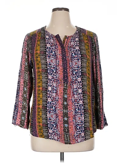 Pre-owned Nine West 3/4 Sleeve Blouse In Pink