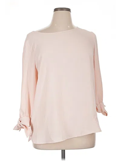 Pre-owned Nine West 3/4 Sleeve Blouse In Pink