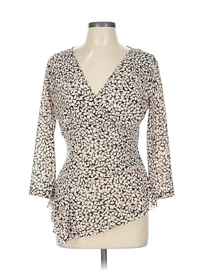 Pre-owned Nine West 3/4 Sleeve Blouse In White