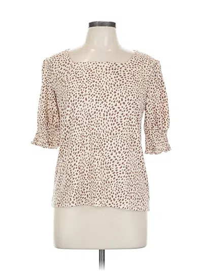 Pre-owned Nine West 3/4 Sleeve Blouse In White