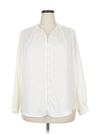 Pre-owned Nine West 3/4 Sleeve Blouse In White