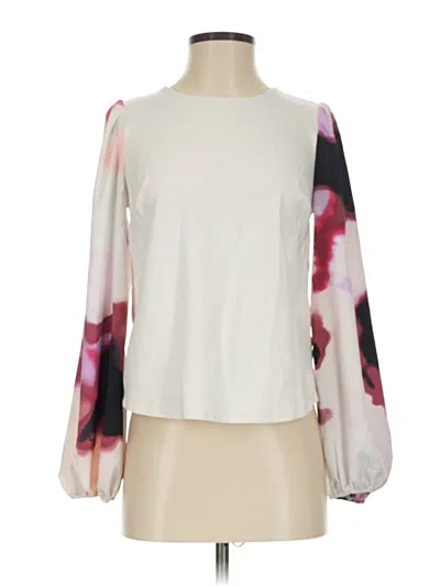 Pre-owned Nine West 3/4 Sleeve Blouse In White