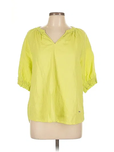 Pre-owned Nine West 3/4 Sleeve Blouse In Yellow
