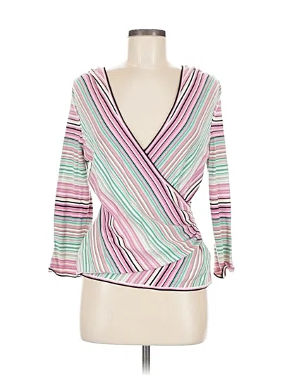 Pre-owned Nine West 3/4 Sleeve T-shirt In Pink