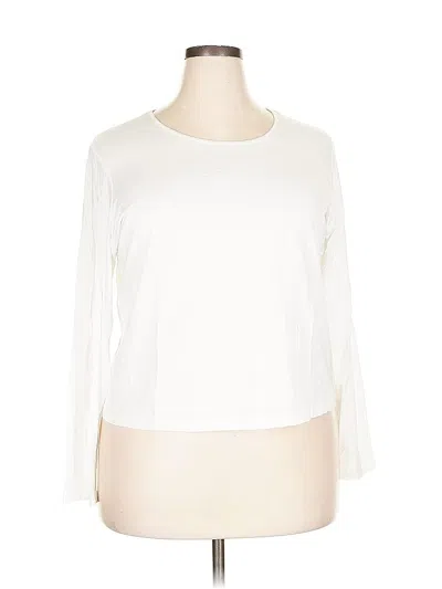 Pre-owned Nine West 3/4 Sleeve T-shirt In White