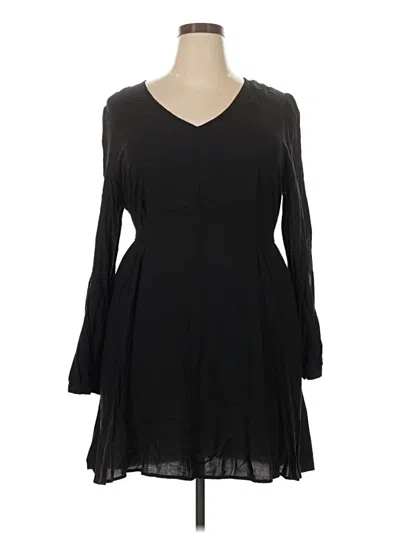 Pre-owned Nine West 3/4 Sleeve Top Black Sweetheart Neckline Tops