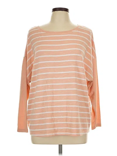 Pre-owned Nine West 3/4 Sleeve Top Orange Boatneck Tops