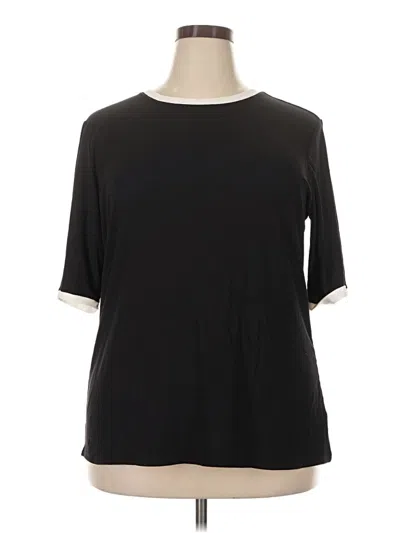 Pre-owned Nine West 3/4 Sleeve T-shirt In Black