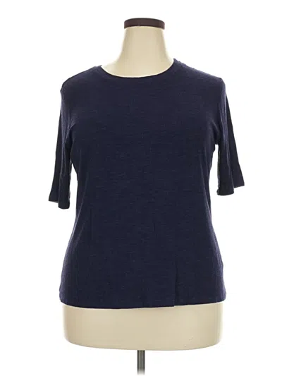 Pre-owned Nine West 3/4 Sleeve T-shirt In Blue