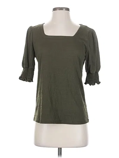 Pre-owned Nine West 3/4 Sleeve T-shirt In Green