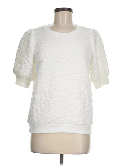 Pre-owned Nine West 3/4 Sleeve T-shirt In White