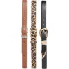 Nine West 3-for-1 Assorted Belt Set In Multi