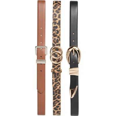 Nine West 3-for-1 Assorted Belt Set In Multi