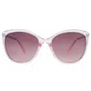 Nine West 46238rnj104 Smoke Round Ladies Sunglasses 10259494.lts Clr Pnk In White
