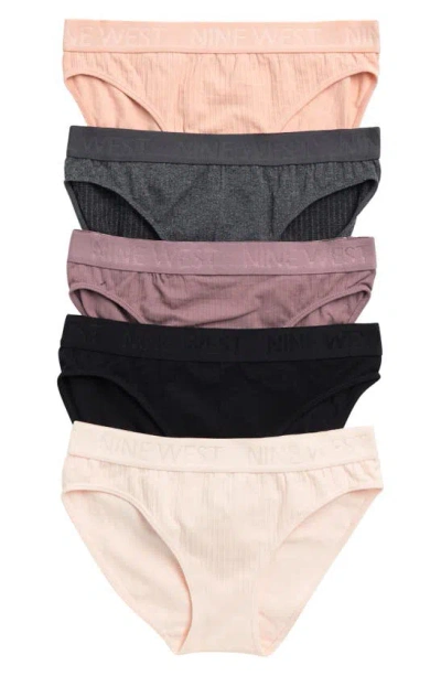 Nine West 5-pack Seamless Bikini Briefs In Multi