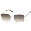 Nine West 54075rnj710 Brown Rectangular Ladies Sunglasses 10270057.cgr Gldbrn