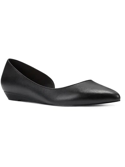 Nine West Women's Saige D'orsay Pointy Toe Slip-on Flats In Black