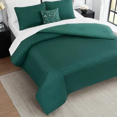 Nine West Abstract Floral Bed-in-a-bag In Jasper Green