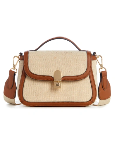 Nine West Adelaide Crossbody Flap Bag In Saddle Tan