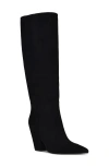 Nine West Adera Pointed Toe Knee High Boot In Black