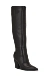 Nine West Adera Pointed Toe Knee High Boot In Black